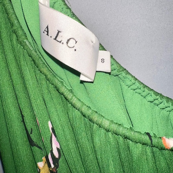 A.L.C Tenley Midi Dress Cactus & Saffron Print Size 8 - Picture 4 of 8